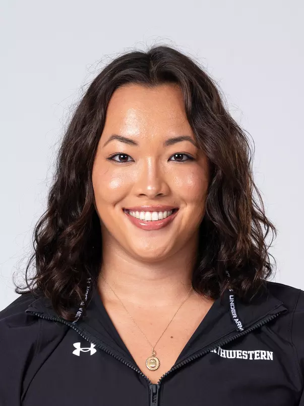 September 10, 2025, Evanston, IL: Members of the Northwestern Swimming and Diving team pose for photos as part of Internal Media Days at Patten Gymnasium in Evanston, IL on Wednesday, September 10, 2025. (Photo by Charlotte Gottfried/Northwestern Athletics)
