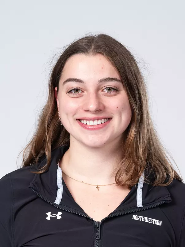 September 10, 2025, Evanston, IL: Members of the Northwestern Swimming and Diving team pose for photos as part of Internal Media Days at Patten Gymnasium in Evanston, IL on Wednesday, September 10, 2025. (Photo by Charlotte Gottfried/Northwestern Athletics)
