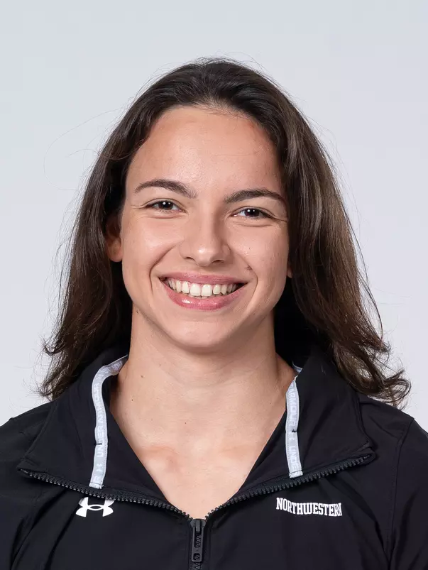 September 10, 2025, Evanston, IL: Members of the Northwestern Swimming and Diving team pose for photos as part of Internal Media Days at Patten Gymnasium in Evanston, IL on Wednesday, September 10, 2025. (Photo by Charlotte Gottfried/Northwestern Athletics)