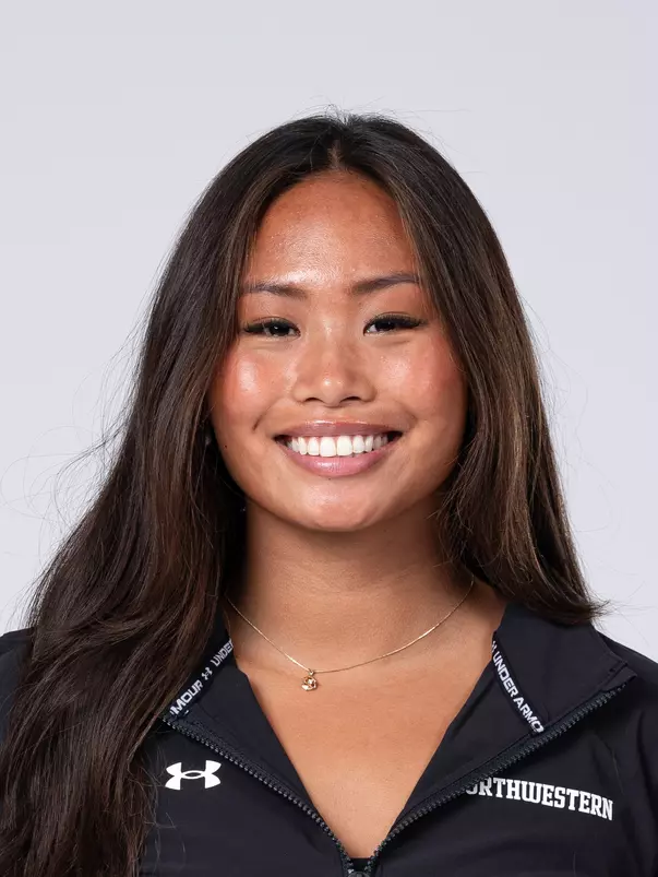 September 10, 2025, Evanston, IL: Members of the Northwestern Swimming and Diving team pose for photos as part of Internal Media Days at Patten Gymnasium in Evanston, IL on Wednesday, September 10, 2025. (Photo by Charlotte Gottfried/Northwestern Athletics)