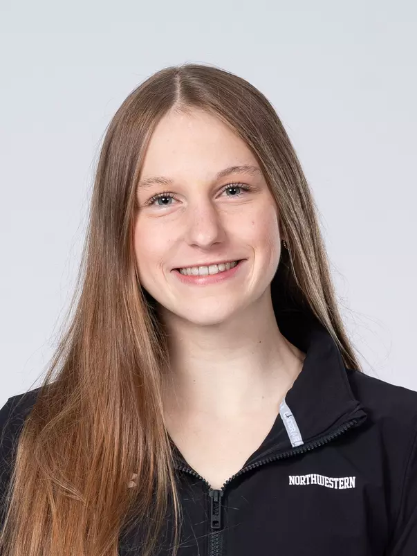 September 10, 2025, Evanston, IL: Members of the Northwestern Swimming and Diving team pose for photos as part of Internal Media Days at Patten Gymnasium in Evanston, IL on Wednesday, September 10, 2025. (Photo by Charlotte Gottfried/Northwestern Athletics)