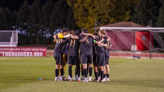 Men's Soccer Team Huddle