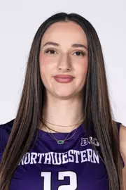 August 8, 2025, Evanston, IL: Members of the Northwestern Volleyball team pose for photos as part of Internal Media Days at Trienens Performance Center in Evanston, IL on Friday, August 8, 2025. (Photo by Mary Grace Grabill/Northwestern Athletics)
