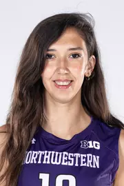 August 8, 2025, Evanston, IL: Members of the Northwestern Volleyball team pose for photos as part of Internal Media Days at Trienens Performance Center in Evanston, IL on Friday, August 8, 2025. (Photo by Mary Grace Grabill/Northwestern Athletics)