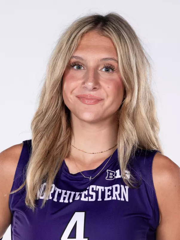 August 8, 2025, Evanston, IL: Members of the Northwestern Volleyball team pose for photos as part of Internal Media Days at Trienens Performance Center in Evanston, IL on Friday, August 8, 2025. (Photo by Mary Grace Grabill/Northwestern Athletics)