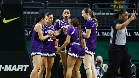 Women's Basketball Team Huddle