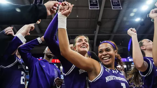 Women's Basketball Team Huddle