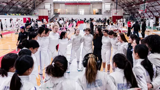 Fencing Team Huddle