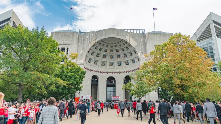 Ohio State FB Team Walk into Stadium vs Penn State