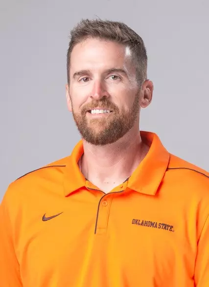 Oklahoma State University Track Coach Josh Langley Taken Friday, October 18, 2019, Orange Power Studios, Stillwater, OK. Bruce Waterfield/OSU Athletics