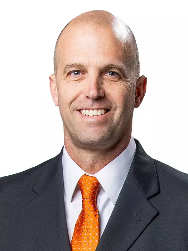 Image of Oklahoma State Cowboy Basketball Head Coach Steve Lutz Taken, Wednesday, April 3, 2024, Orange Power Studios, Stillwater, OK. Bruce Waterfield/OSU Athletics