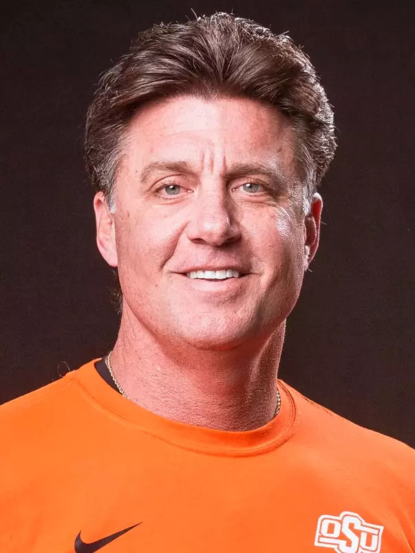 Image of Oklahoma State Cowboy Football Head Coach Mike Gundy Taken Tuesday, February 22, 2022, Orange Power Studios, Stillwater, OK. Bruce Waterfield/OSU Athletics