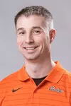 Image of Oklahoma State Cowboy Football Defensive Coordinator Bryan Nardo Taken Wednesday, February 8, 2023, Orange Power Studios, Stillwater, OK. Bruce Waterfield/OSU Athletics