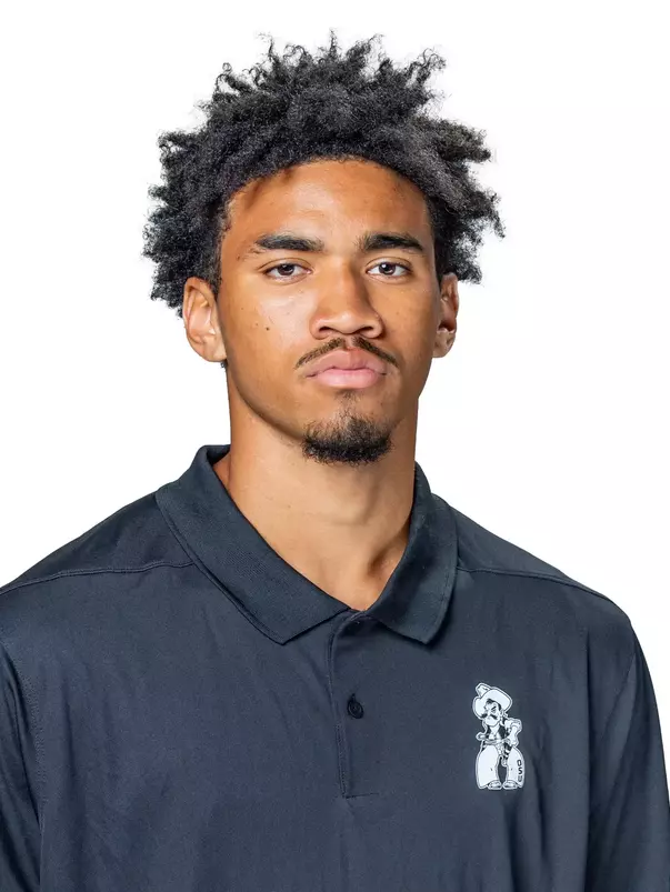 Head shot of Oklahoma State Cowboy Basketball player Anthony Felesi