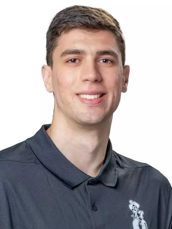 Head shot of Oklahoma State Cowboy Basketball player Andrija Grbovic