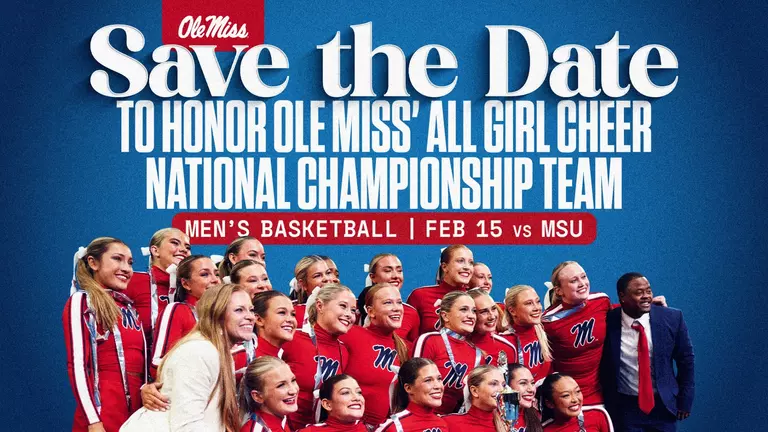 Ole Miss to Honor National Champion Cheer Team at SJB Pavilion