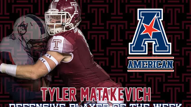 Football's Matakevich, Jahad Thomas Earn American Weekly Honors