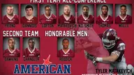 Ten Football Players Selected in Football's All-Conference Honors