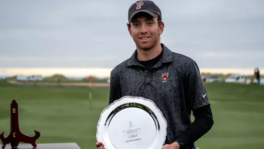 Reed Greyserman Celebrates At St. Andrews After Winning the St. Andrews Links Collegiate