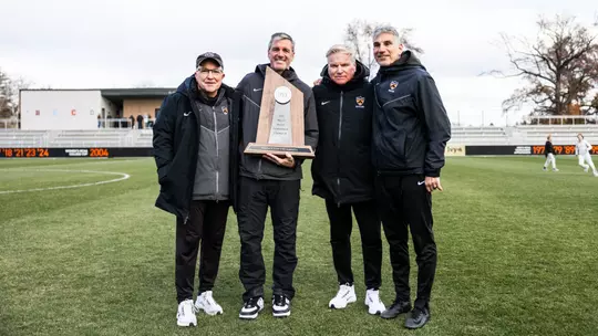 Jim Barlow, Steve Totten, Tom Moffat and Sam Maira with Ivy Tournament Trophy 2025