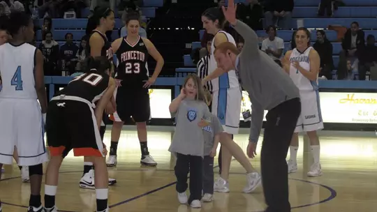 Young Beth Yeager at Princeton-Columbia WBB in 2009