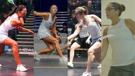 women's squash class of 2029 action photos
