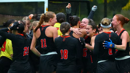 FH celebration after win over Northwestern, Oct. 11