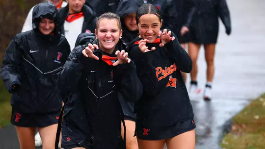 Lilly Wojcik and Molly Nye making Tiger claw pose