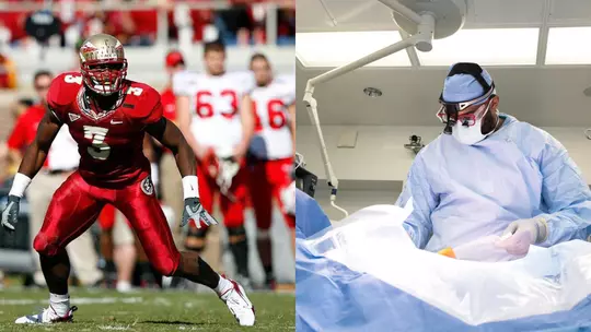 Myron Rolle football action and surgery photos