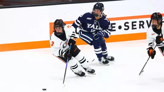 women's hockey action vs yale