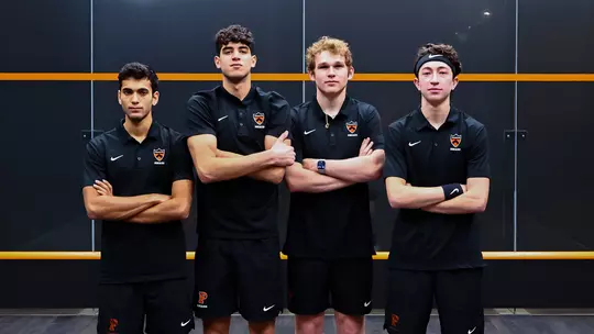 men's squash class of 2026 posed photo