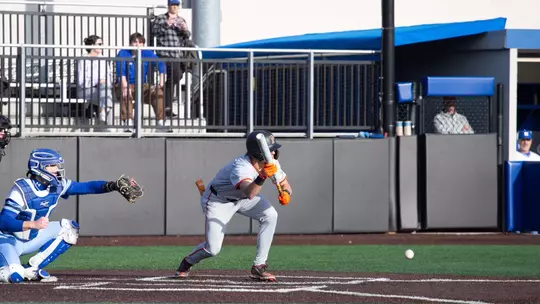 Isaac Lamson Bunts In Game Against Seton Hall