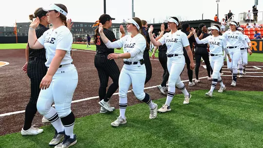 princeton-yale high-five line photo