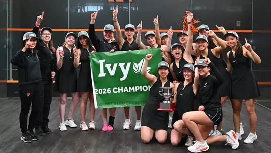 ivy women's squash championship celebration photo