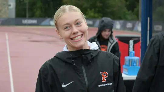 Smiling Lydia Bills pregame