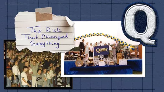 Quinnipiac Header Image - QU Magazine Story / Jump to Division I Athletics