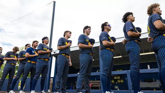 Bobcats Stand for National Anthem vs Siena (May 8th, 2025 in Hamden, Conn.)