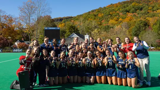 FH team photo after clinching the postseason in win over Merrimack (Oct. 18, 2026 in Hamden, CT)