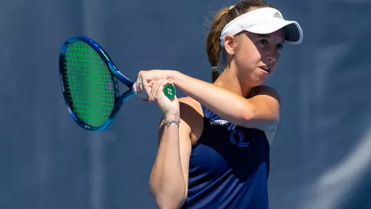Trista Caffyn-Parsons playing fall match against New Haven (Sept. 11, 2026 in Hamden, CT)