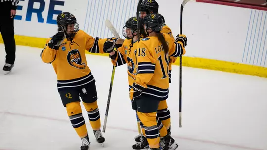 Peyton Cormier Celebrates Goal Scored Against Franklin Pierce (3.12.26 in Madison, Wis.)