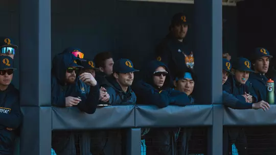 Quinnipiac Dugout In Loss to URI (March 24, 2026 in Hamden, Conn)