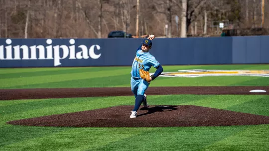 Maddex Labuda Pitching Against URI in Hamden, Conn.