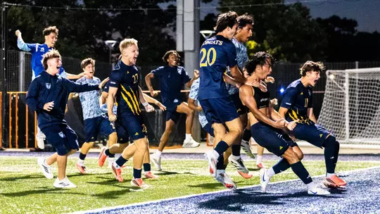 Men's Soccer Celebrates Taehyeon Lim's Game-Winning Goal at Yale (Aug. 28, 2026 in New Haven, Conn.)