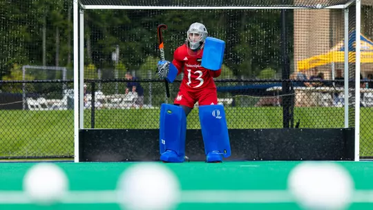 Meike van Schoot Warming Up Pregame Against Bryant (Aug. 28, 2026 in Hamden, Conn.)