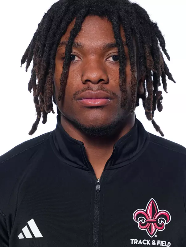LAFAYETTE, LA - JANUARY 13: Kobe Mendez poses for a headshot at the Louisiana Creative Studio on January 13, 2026 in Lafayette, Louisiana. (Photo by Benjamin R. Massey/Ragin’ Cajuns Athletics)