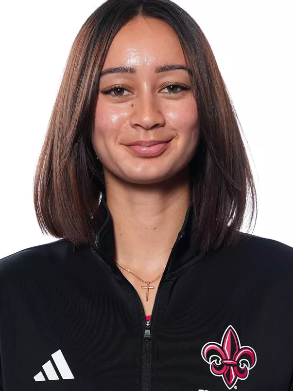 LAFAYETTE, LA - JANUARY 13: Jasmine Sakaguchi poses for a headshot at the Louisiana Creative Studio on January 13, 2026 in Lafayette, Louisiana. (Photo by Benjamin R. Massey/Ragin’ Cajuns Athletics)