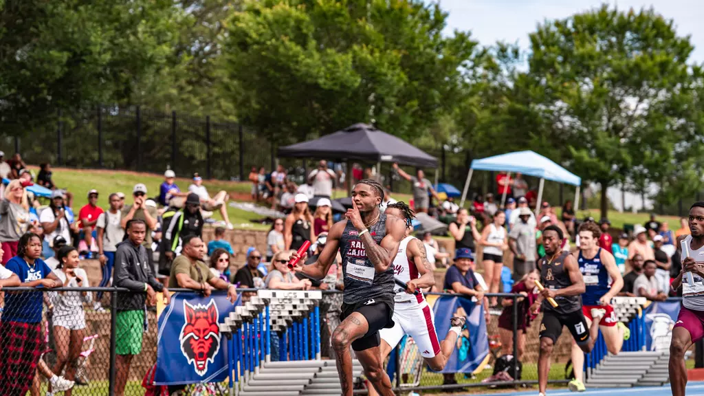 Louisiana Ragin' Cajuns Track and Field competes on May 16, 2026 at the Sun Belt Conference Outdoor Championships at the Jaguar Track Complex in Mobile, Ala.