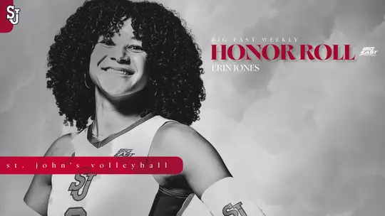 Erin Jones selected to BIG EAST Weekly Honor Roll 10/27/25
