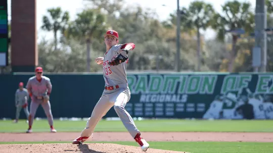 Liam O'Leary began his St. John's career with a strong outing. The junior right-hander went five innings, allowing just one run and striking out four batters on 76 pitches.