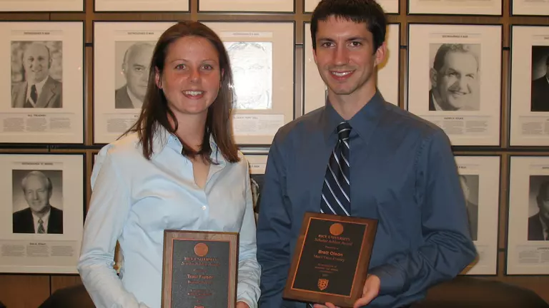 Fraser, Olson Receive Top Award as Rice Honors 112 Student-Athletes For Their Academic Success